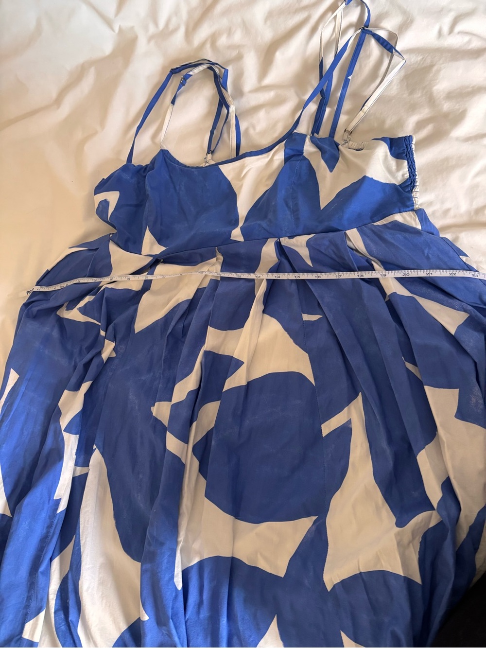 Anthropologie Blue and White Floral Maxi Dress - Picture 6 of 7
